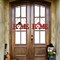 Interchangeable Gnome Home Sign – Wood Christmas & Thanksgiving Door Decor with 12 Changeable Seasonal Gnomes for Holiday Wall & Front Porch Decoration (Red, Black)